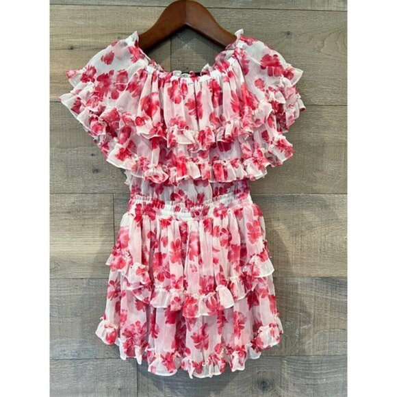 MISA Isella Dress in Watermelon Blossom mini size S - Picture 10 of 11